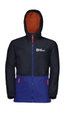 Jack Wolfskin Übergangsjacke Snowy Days (wasser- und winddicht, Fleece-Innenseite) blau Kinder